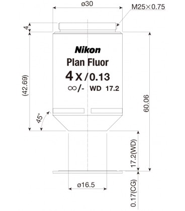 Nikon CFI Plan Fluor 4x