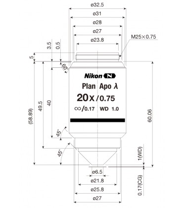 Nikon CFI Plan Apo Lambda 20x