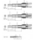 Fibre LLG multi-sorties (Liquid Light Guide)